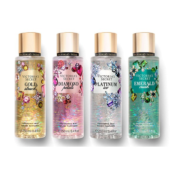 XIT THƠM TOÀN THÂN VICTORIA'S SECRET PLATINUM ICE / EMERALD CRUSH / GOLD STRUCK / DIAMOND PETALS 250ML | BigBuy360 - bigbuy360.vn