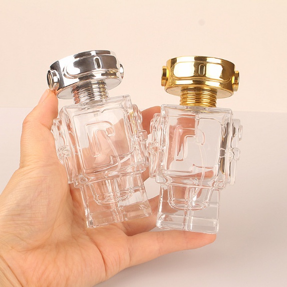 Chai lọ đựng nước hoa thủy tinh cao cấp phun sương mô hình robot dung tích 30ml/ 50ml