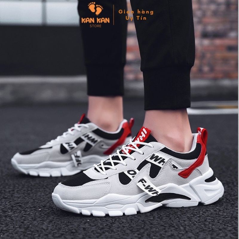 Giầy Thể Thao Nam KA038 Giày Sneaker Trắng Thời Trang Cổ Thấp Nhẹ Êm Hot Trend Size 39,40,41,42,43 Kankanstore