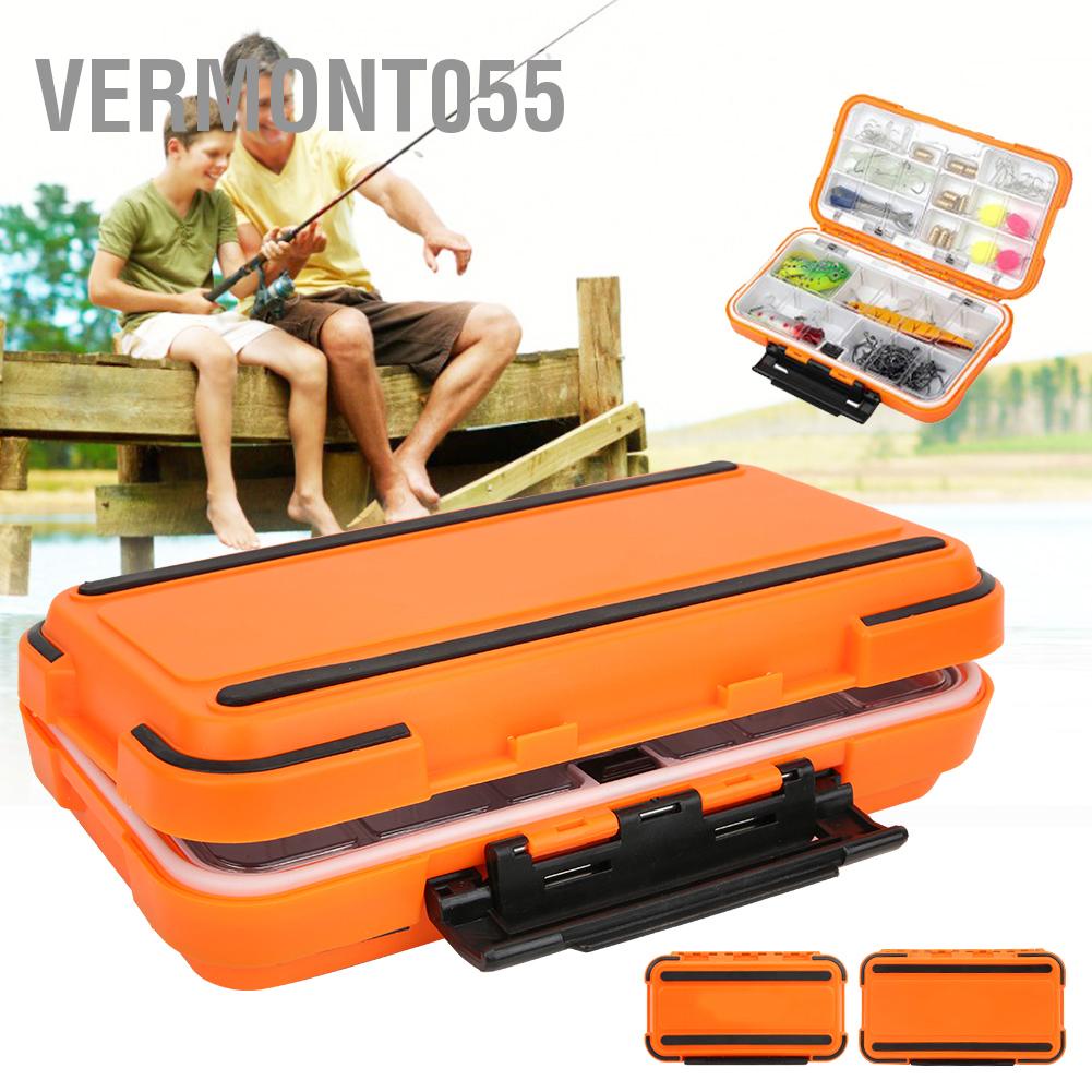 Có thể bán buôn Vật liệu ABS chống thấm nước câu cá hộp hộp đựng mồi móc hộp lưu trữ phụ kiện hộp đựng Vermont055  Hàng giao ngay