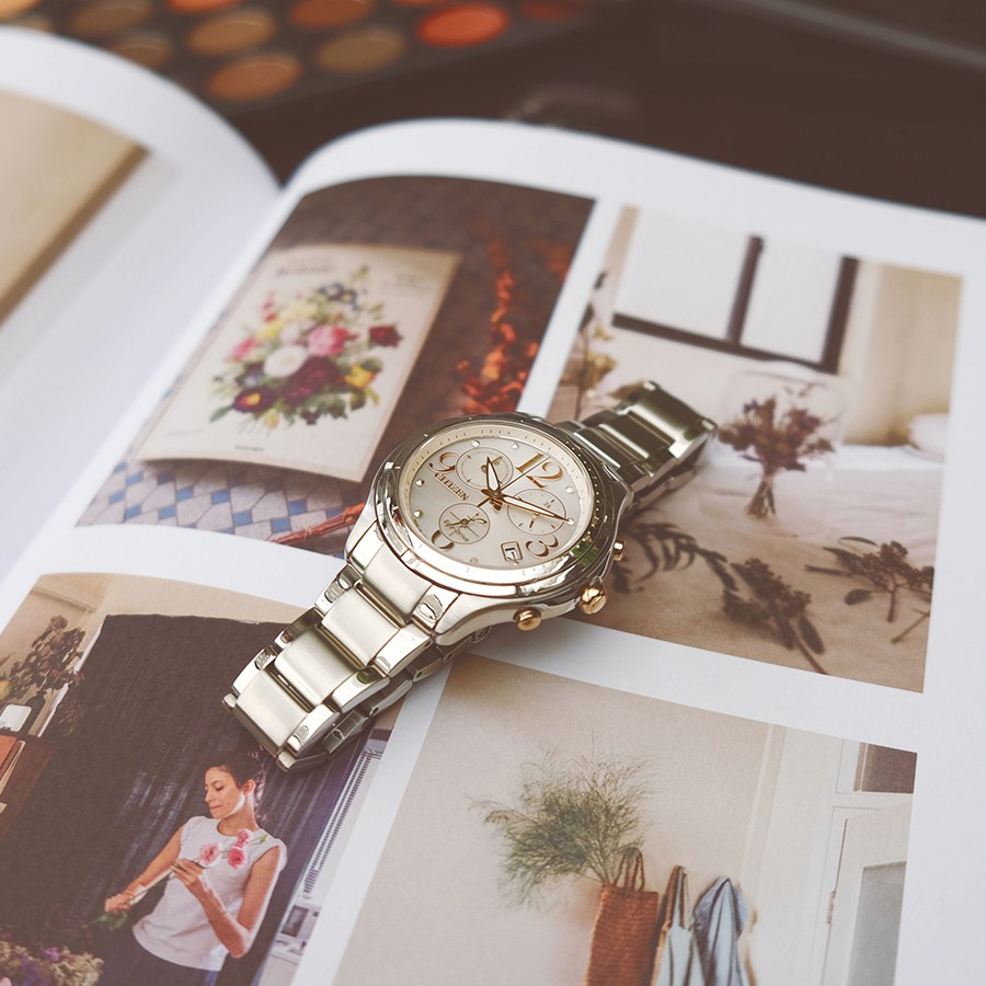 Đồng Hồ Nữ Citizen Dây Thép Không Gỉ  FB1371-58P - Mặt Vàng (Sapphire)