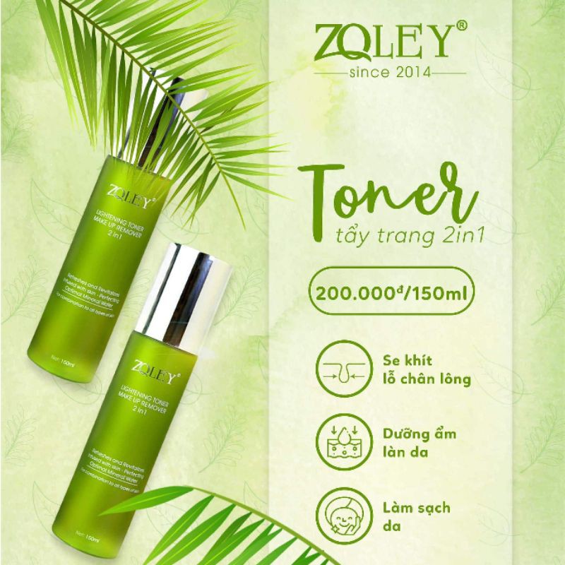 💋💋NƯỚC HOA HỒNG TẨY TRANG TONER ZOLEY 🍀Với công nghệ 2in1 tận dụng tối đa tiền bạc và times