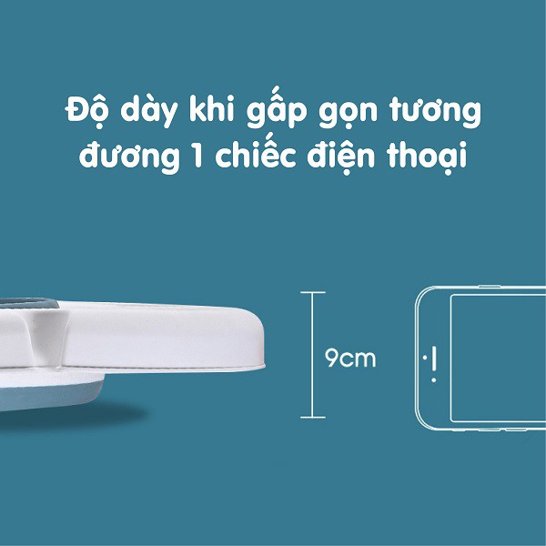 FREE SHIP !!! Chậu tắm gấp gọn cao cấp kèm phao 9BABY chính hãng