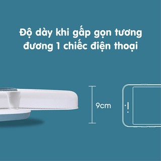 Free ship chậu tắm gấp gọn cho bé kèm phao tắm size lớn 9baby màu xanh than - ảnh sản phẩm 5