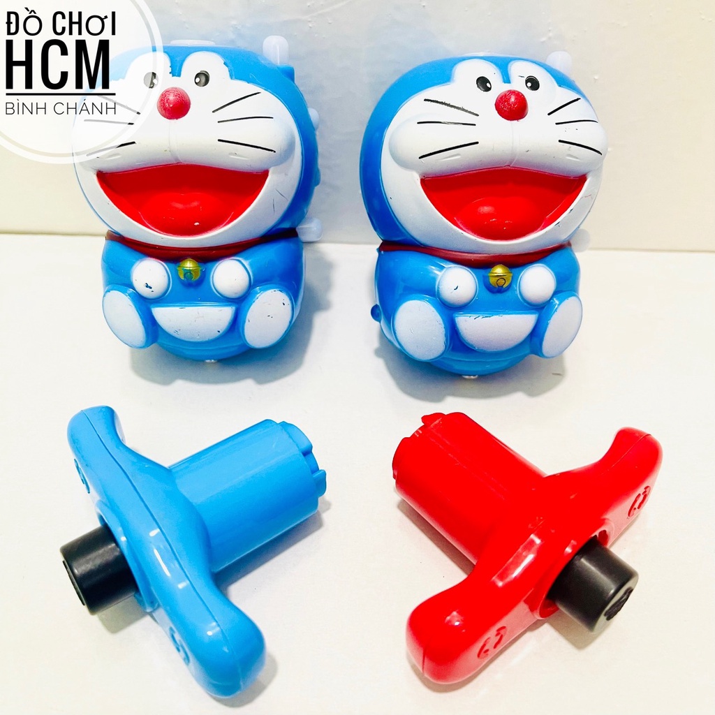 Đồ chơi trẻ em cù quay phát sáng hình Doremon cót xoay cực đẹp dành cho bé thích chơi con quay, con xoay