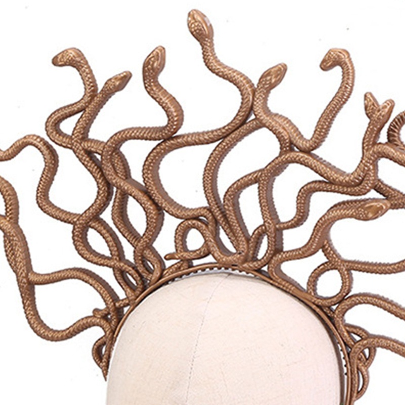 Băng Đô Cài Tóc Hình Rắn Phong Cách Medusa Sáng Tạo Cho Nữ