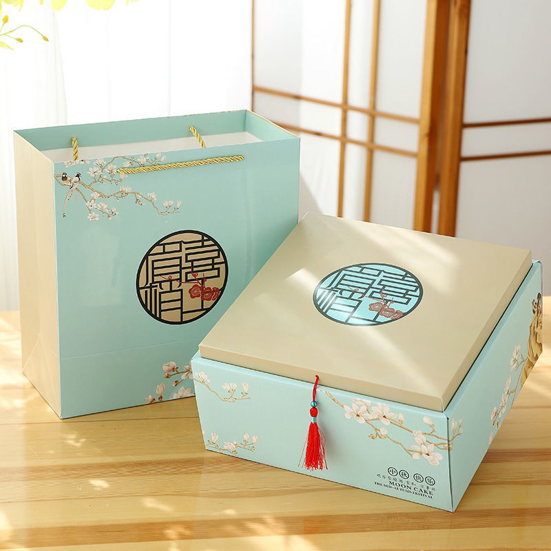 Set 8 Hộp Đựng Bánh Trung Thu Hai Tầng Cao Cấp