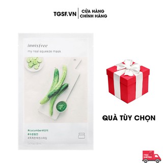 Mặt nạ giấy phục hồi nước từ dưa leo innis My Real Squeeze Mask - Cucumber 20ml