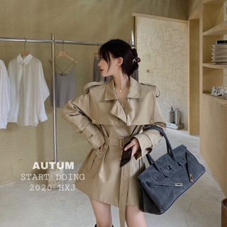 Áo mangto dáng lửng phối giả choàng, thắt đai eo chất siêu đẹp 🤩 (có ảnh thật)