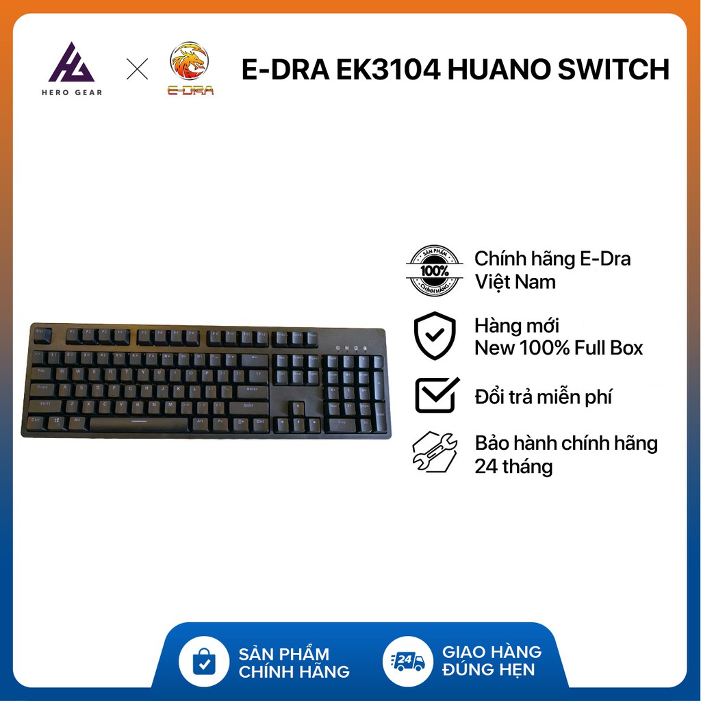 Bàn phím cơ EDRA EK3104 Phiên bản 2021 - Huano Switch - Kết nối USB Type-C - Hàng chính hãng | BigBuy360 - bigbuy360.vn