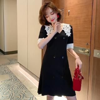 Đầm Dệt Kim Phong Cách Retro Hàn Quốc Thanh Lịch Cho Mùa Hè