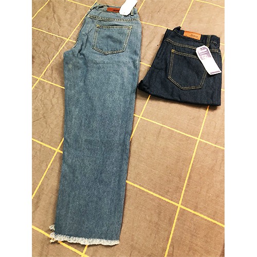 Quần Jean Bò Ống Suông, Rộng Nam Nữ Phong Cách Hàn Quốc Hot trend 2021 - KTO