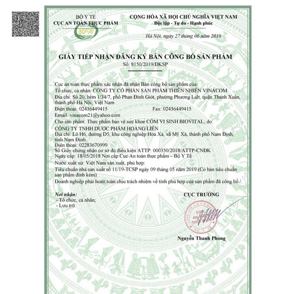 Cốm vi sinh Biovital - bổ sung vi khuẩn có lợi, giúp cân bằng hệ vi sinh đường ruột, giảm rối loạn tiêu hóa