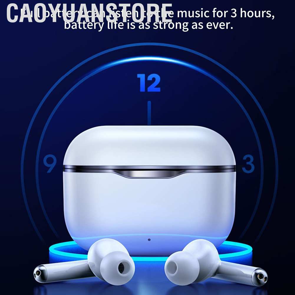 Caoyuanstore True Wireless Bluetooth 5.0 Earphone Waterproof Sports Noise Reduction Dual Stereo Earplug