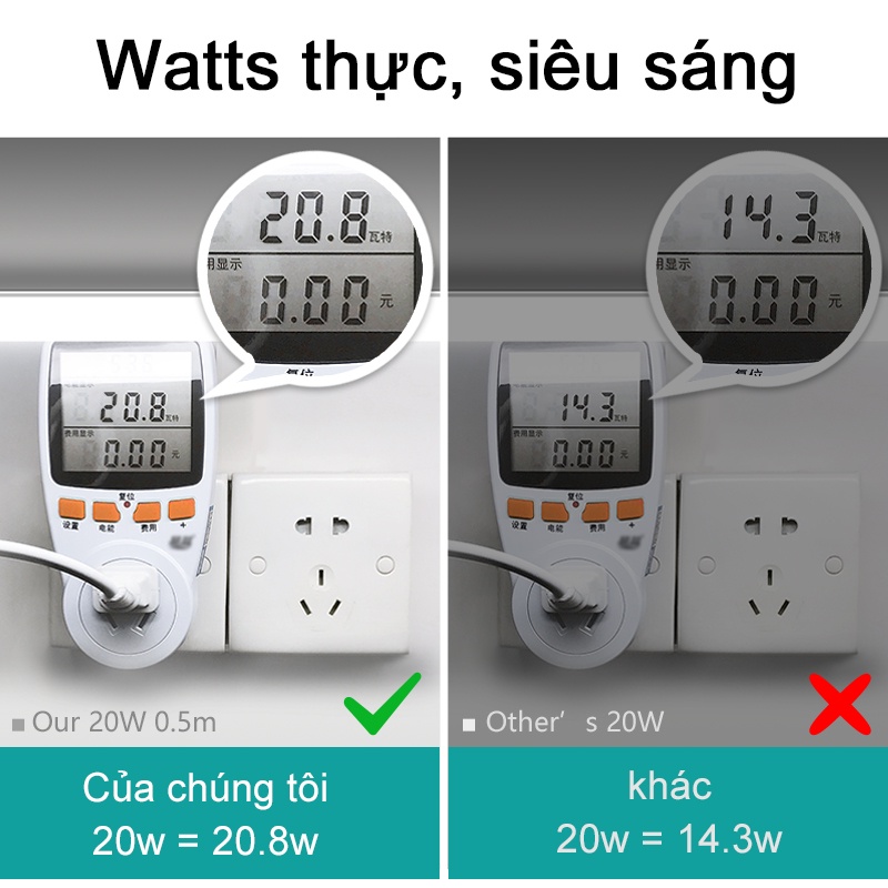 Đèn Bán Nguyệt Chống Thấm Nước 0.3m 0.5m 10w 20w Led Thanh 220V