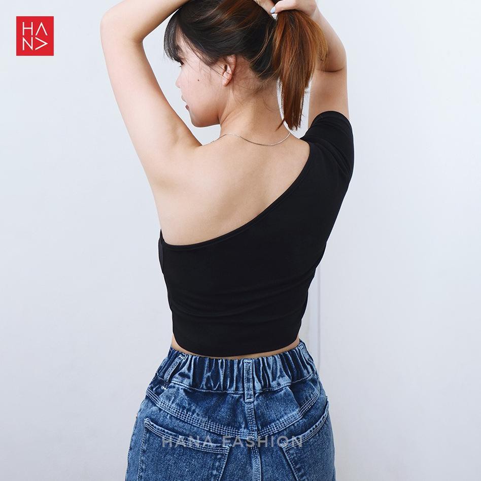 Áo Croptop Trễ Vai 4.4 Hana Fashion - Jennie One Ct131