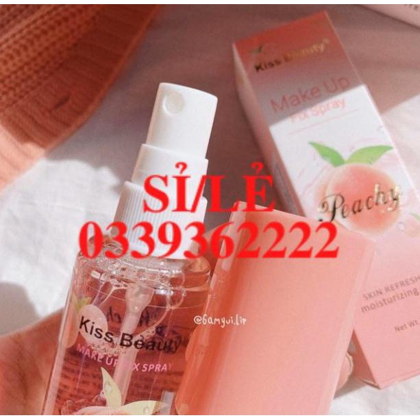 [ CHÍNH HÃNG ] Xịt giữ lớp nền cố định lớp trang điểm vị đào Kiss Beauty 75ML Senabeauty  HAIANHSHOP | BigBuy360 - bigbuy360.vn