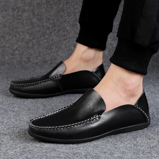 [BAIYAN] Giày lười nam Giày da thông thường Doug Boat Leather Driving Shoes Slip On Men Loafers