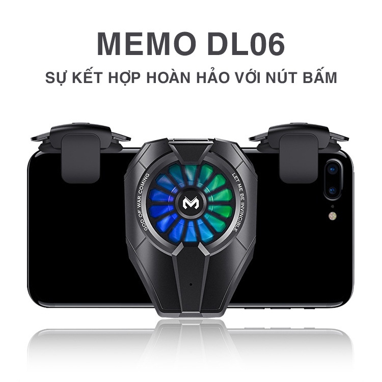 Quạt tản nhiệt điện thoại Memo DL06 làm mát nhanh cho điện thoại gaming game thủ mobile bản nâng cấp DL01