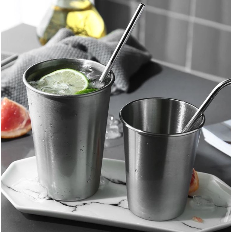 Cốc Uống Bia / Cà Phê / Trà Sữa Bằng Thép Không Gỉ Tiện Dụng Cho Nhà Bếp