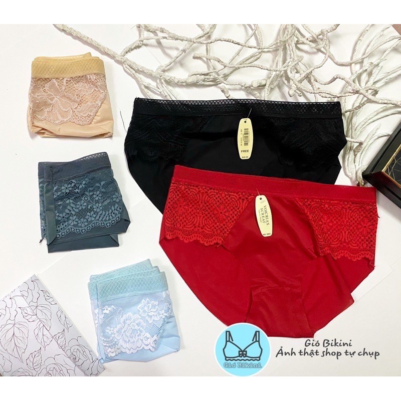 Combo 10c quần lót đúc su phối ren hông form to loại đẹp