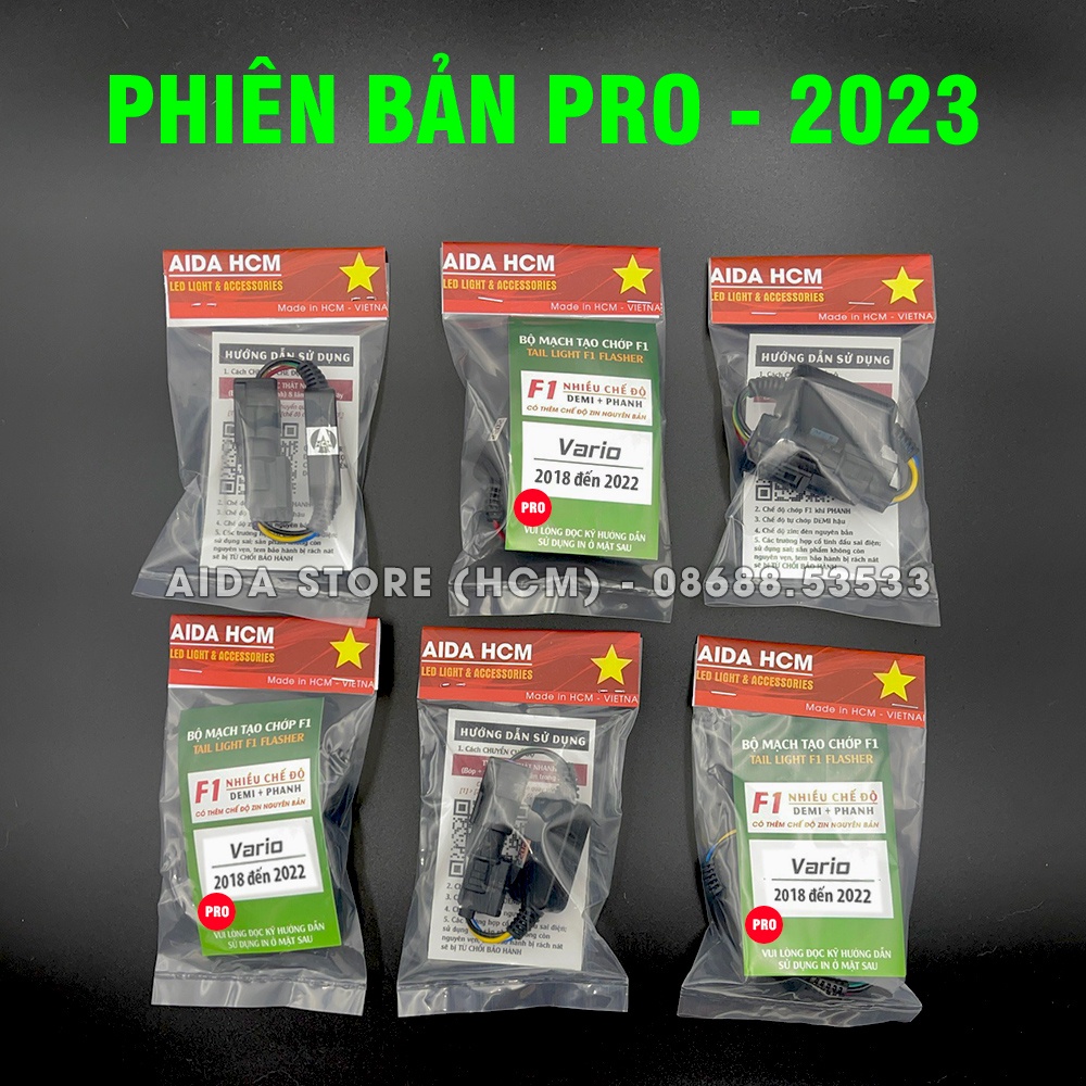 Vario - Bộ mạch sẵn giắc zin tạo chớp stop F1 (nhiều kiểu chớp) cho Vario 2018 2019