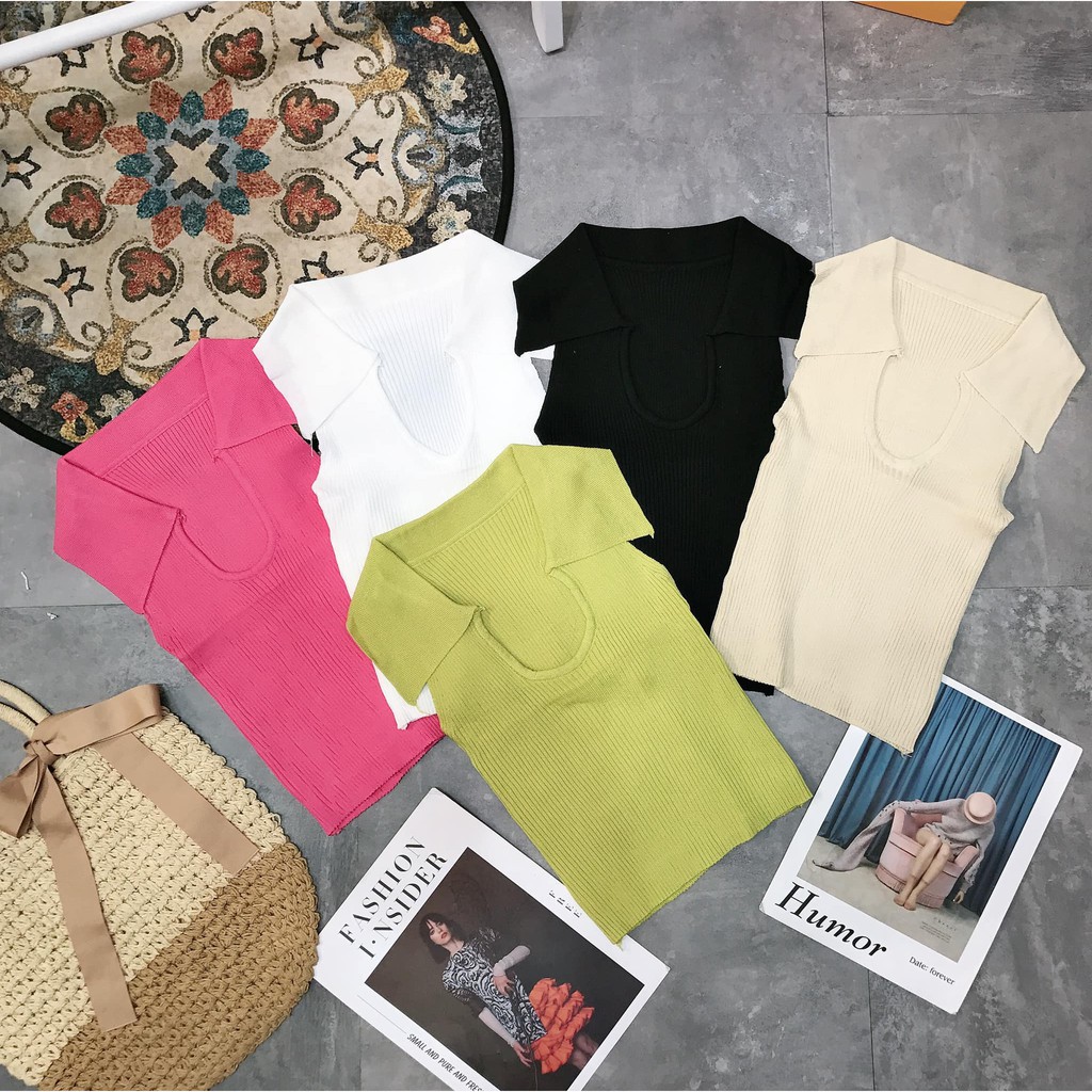 ÁO SÁT NÁCH LEN cổ bẻ 5 màu (Kèm ảnh thật,video) | BigBuy360 - bigbuy360.vn