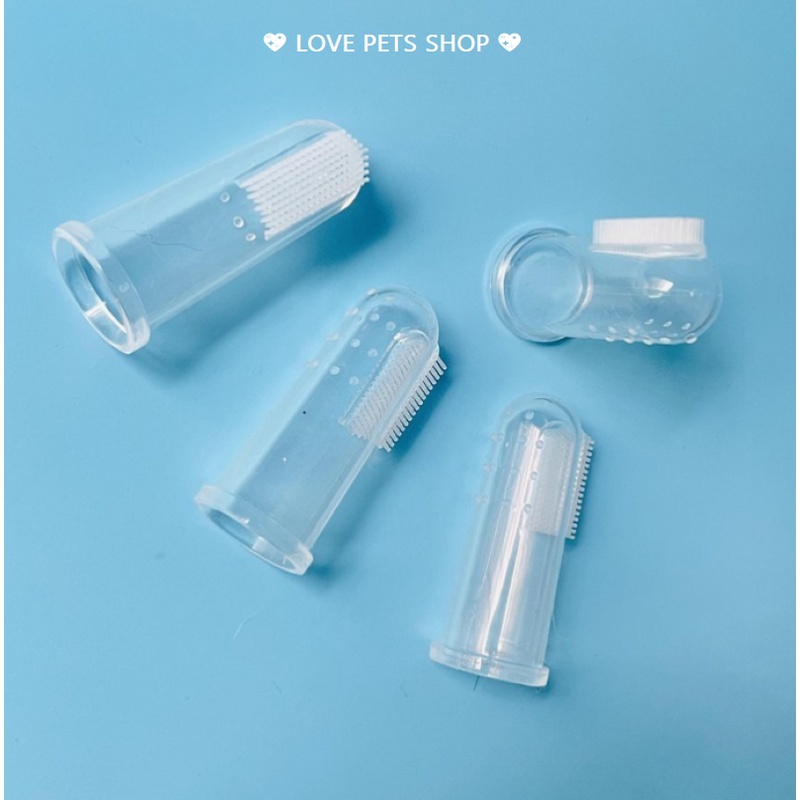 BÀN CHẢI ĐÁNH RĂNG CHO CHÓ MÈO BẰNG SILICON ĐEO TAY (MẪU MỚI) - 💝LOVE PETS SHOP💝