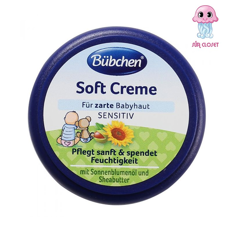 Kem dưỡng da Bubchen Soft Creme Đức (20ml), Thành phần thiên nhiên giúp dưỡng ẩm, bảo vệ làn da bé