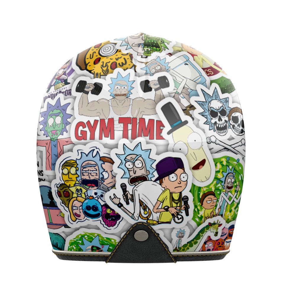 Set 50 cái Sticker Rick and Morty dán mũ bảo hiểm, hình dán Rick and Morty chống nước, decal hình Rick and Morty cute