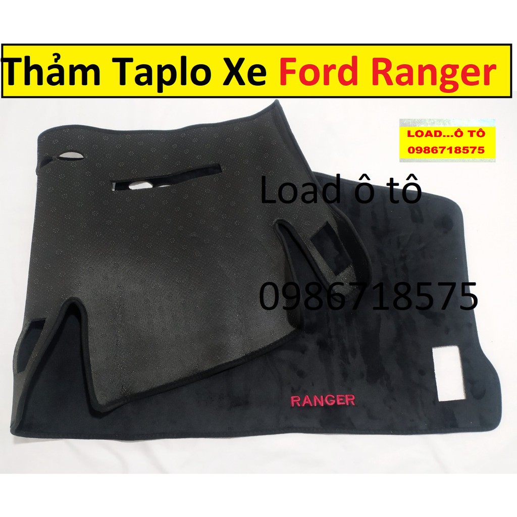 Thảm Taplo Nhung Xe Ford Ranger 2022-2016 Cao Cấp, Có Lớp Chống Trượt