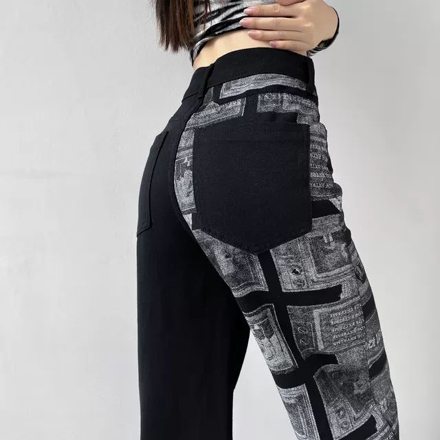 ✶№☃Quần Jean Dài Lưng Cao Dáng Rộng Phong Cách Đường Phố Mẫu Mới Thời Trang Mùa Xuân Cho Nữ 2022