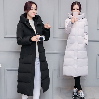 (Siêu Sale trái mùa) Áo phao nữ dáng dài trùm gối order Quảng Châu