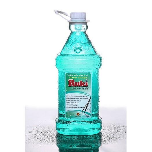 Nước rửa kính xe ô tô Nano Ruki chai lớn 2.5l