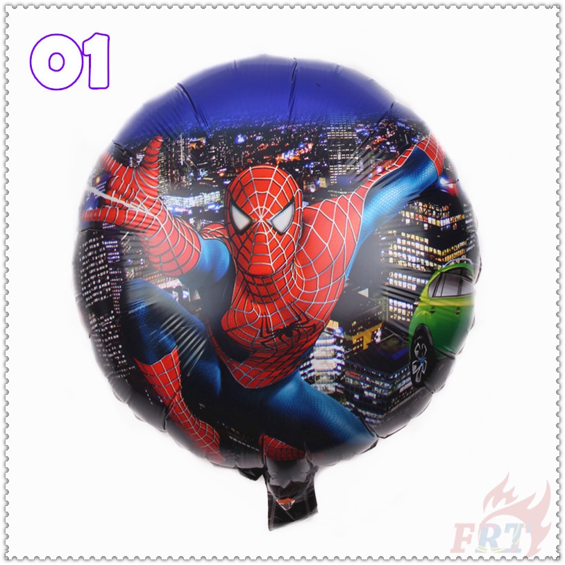 Bong bóng lá nhôm 18 inch họa tiết người nhện trang trí tiệc sinh nhật