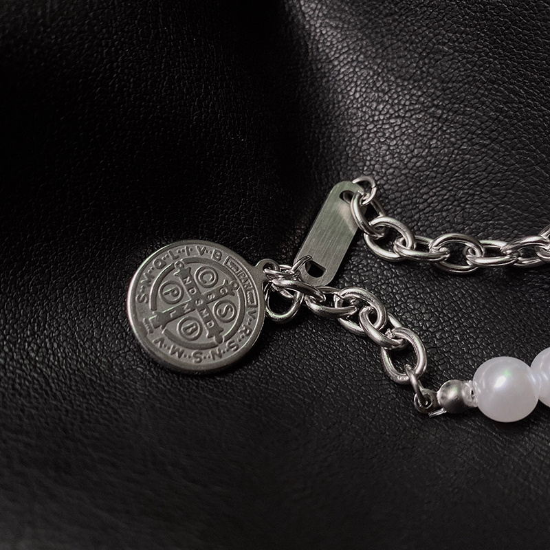 Dây chuyền đính hạt ngọc trai giả phong cách hip hop cổ điển thời trang