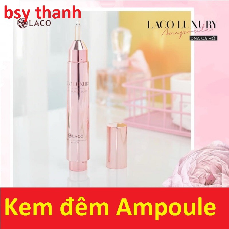 Combo Dưỡng Da Ngày và Đêm Laco Luxury Ampoule + Cream