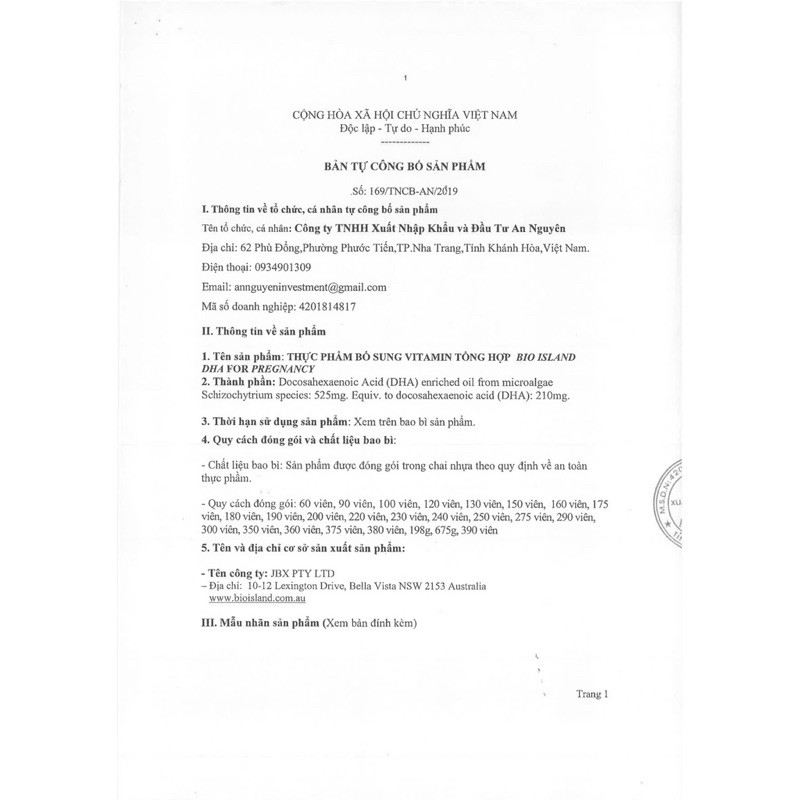 Mẹ Xi DHA Bầu Biosland - bổ sung DHA cho bà bầu, phát triển não bộ thai nhi