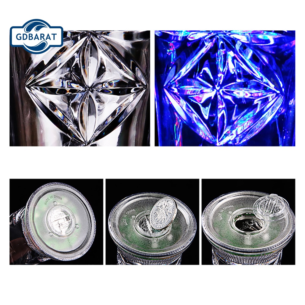 [NYCA Stock] Cốc Uống Bia / Rượu / Whiskey Có Đèn LED Thay Đổi Màu Sắc Hình Bông Tuyết