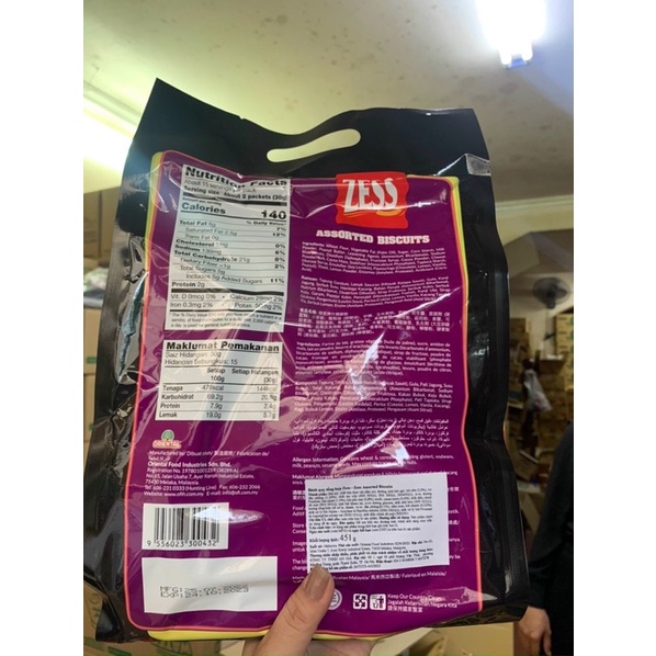 Bánh Quy ZESS Tổng Hợp 9 Vị Bánh Bịch 450g
