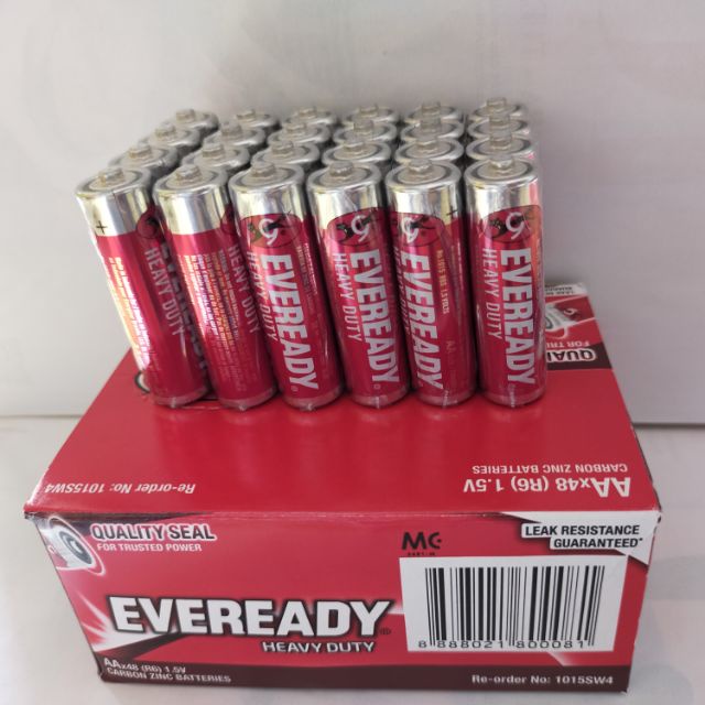 Pin AA EVEREADY R6 ĐỎ - 4 viên/vỉ