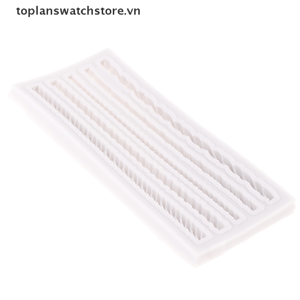 Khuôn Silicon Làm Bánh / Sô Cô La Hình Dây Thừng Năm Đường Độc Đáo DIY