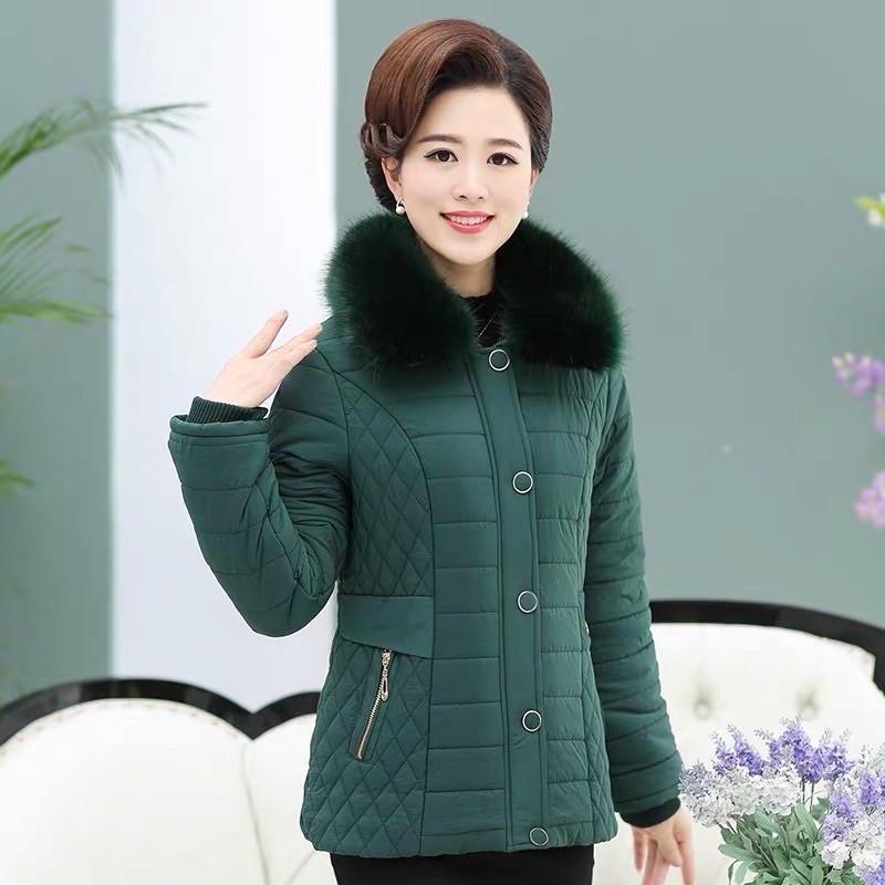 [ CÓ SẴN ] Áo phao Trung niên lót lông cho mẹ | BigBuy360 - bigbuy360.vn