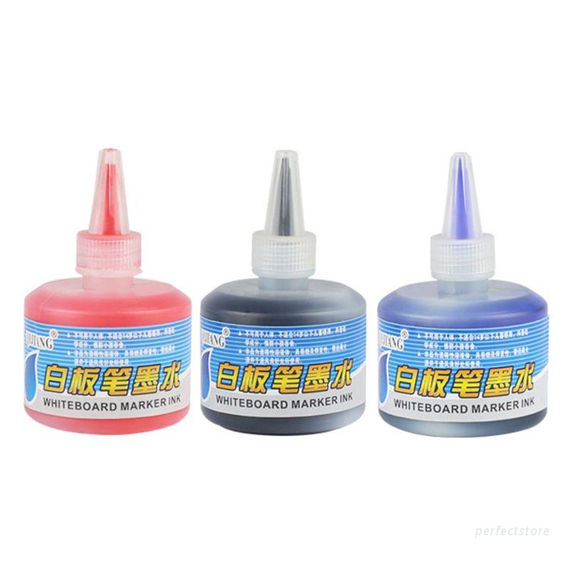 Lọ mực bơm bút lông viết bảng trắng 3 màu sắc tùy chọn đỏ/ đen/ xanh dương 50ml dành cho trường học văn phòng