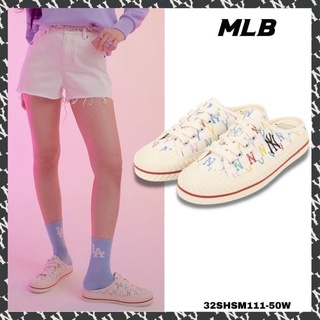 [Hàng chính hãng] GIÀY SỤC ĐẠP GÓT MLB MULE MONOGRAM TRẮNG/ĐEN/DENIM