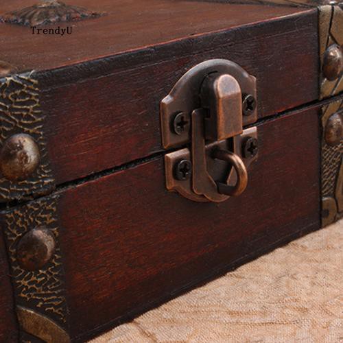 Hộp Gỗ Đựng Trang Sức Phong Cách Vintage Kèm Hộp Đựng Bằng Gỗ Tiện Dụng
