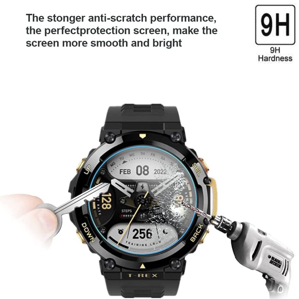 Set 2 Kính Cường Lực Cao Cấp Cho Đồng Hồ Thông Minh Huami Amazfit T-rex 2 T-rex2