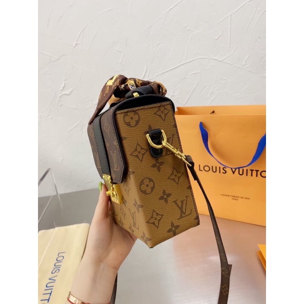 Túi W266-18 LV OPhidia mở nắp hoa nâu da đẹp fullbox nguyên seal