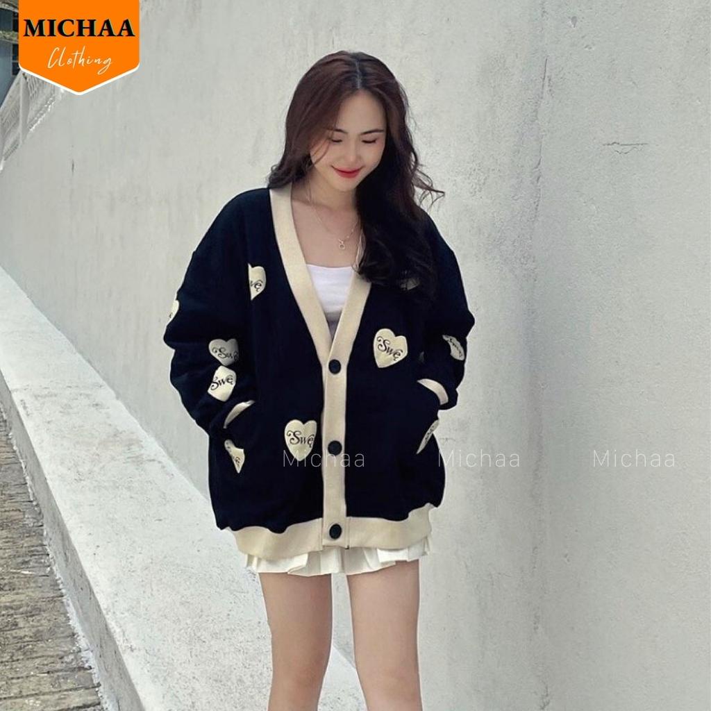 Áo Khoác Nỉ Cardigan SWE Ulzzang Unisex Form Rộng Hình In Đẹp Chất Nỉ Bông - MICHAA