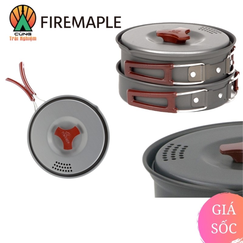 [CHÍNH HÃNG] COMBO Nồi Chảo Nấu Ăn 2 Trong 1 Fire Maple FMC-203 Gọn Nhẹ Chuyên Dụng Cho Du Lịch, Dã Ngoại Cắm Trại